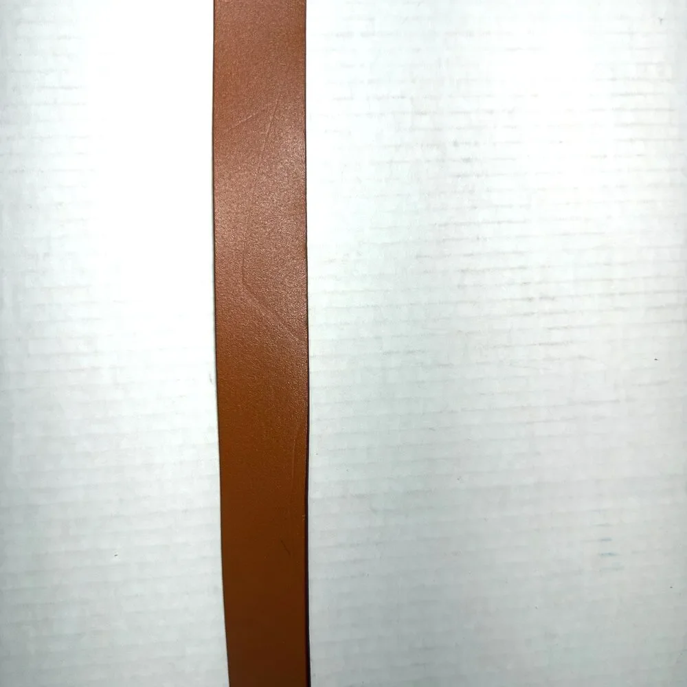 Vtg American Eagle Outfitters AEO Tan Beige Leather Belt Size 26 X-Small Brass